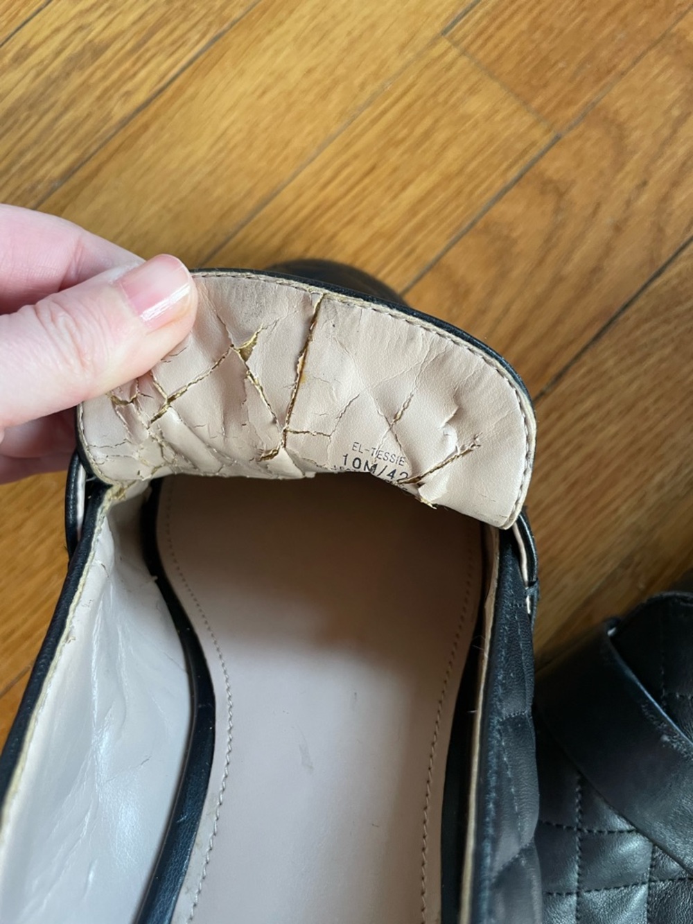 Essex Lane Tessie Quilted Black Loafers Women’s Size 10M Slip On Flats - Picture 10 of 11